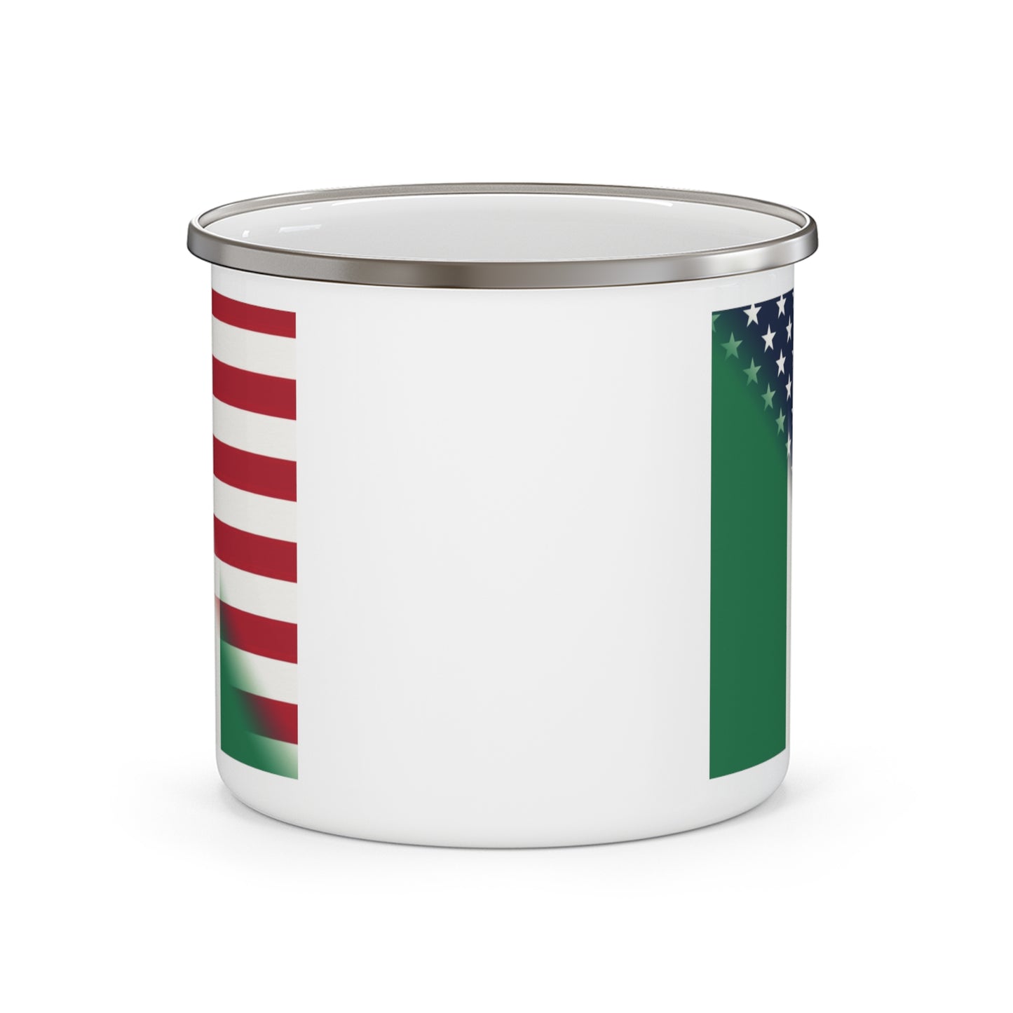 Nigerian American Flag Half Naija USA African 12oz Enamel Mug