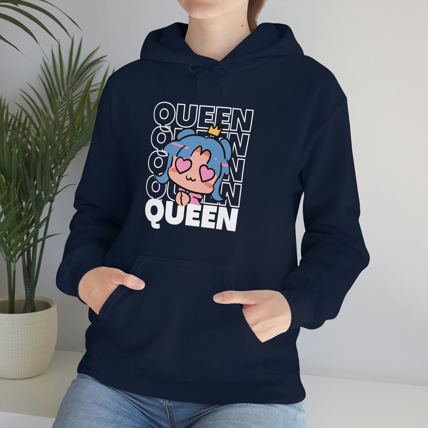 Anime Queen Royalty Crown Hoodie | Unisex Pullover Hooded Sweatshirt