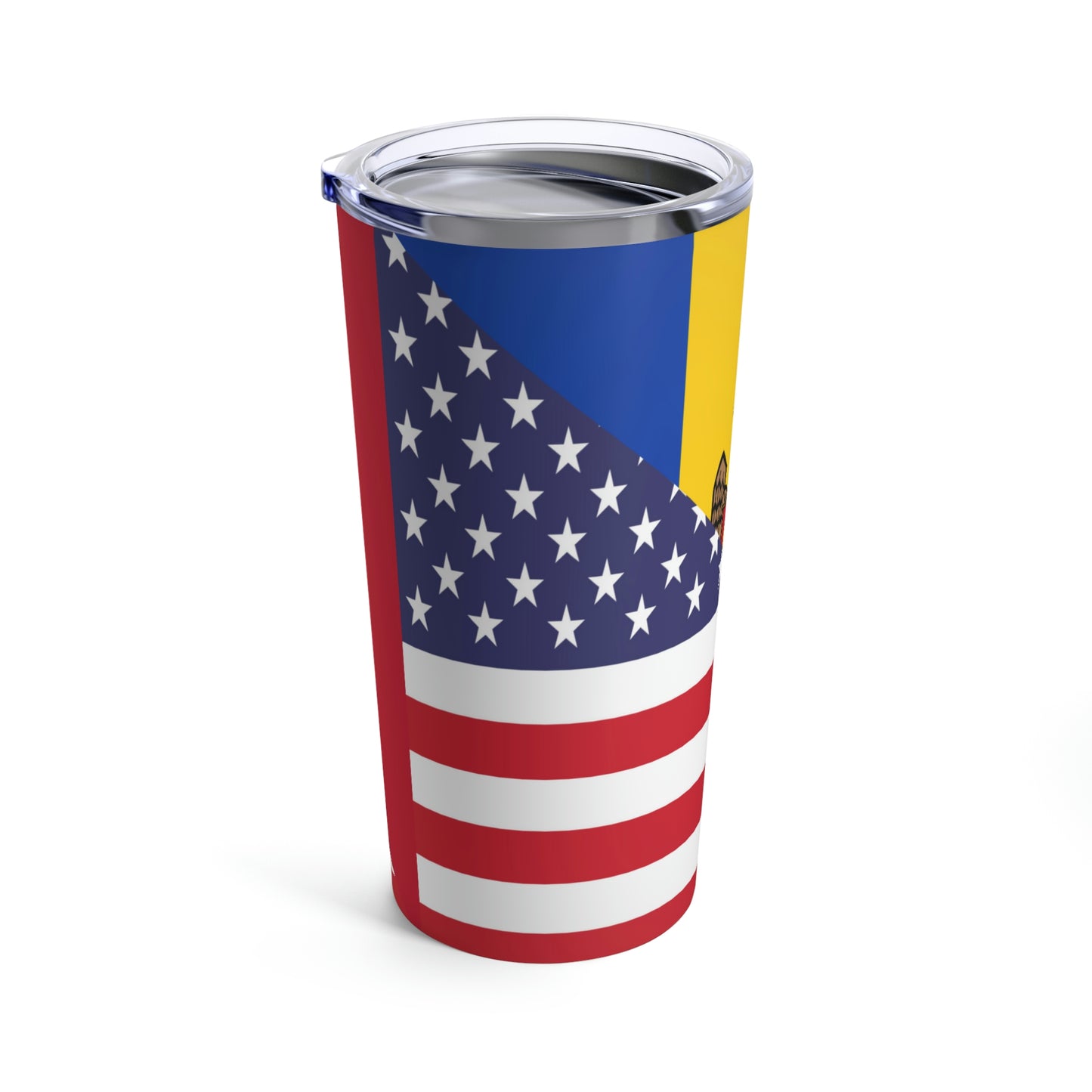 Moldova American Flag Half Moldovan USA Tumbler 20oz