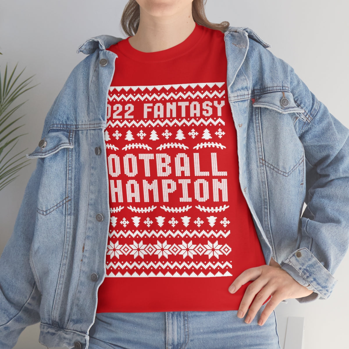 Fantasy Football Champion 2022 Ugly Christmas Tee Shirt | Unisex Champ T-Shirt