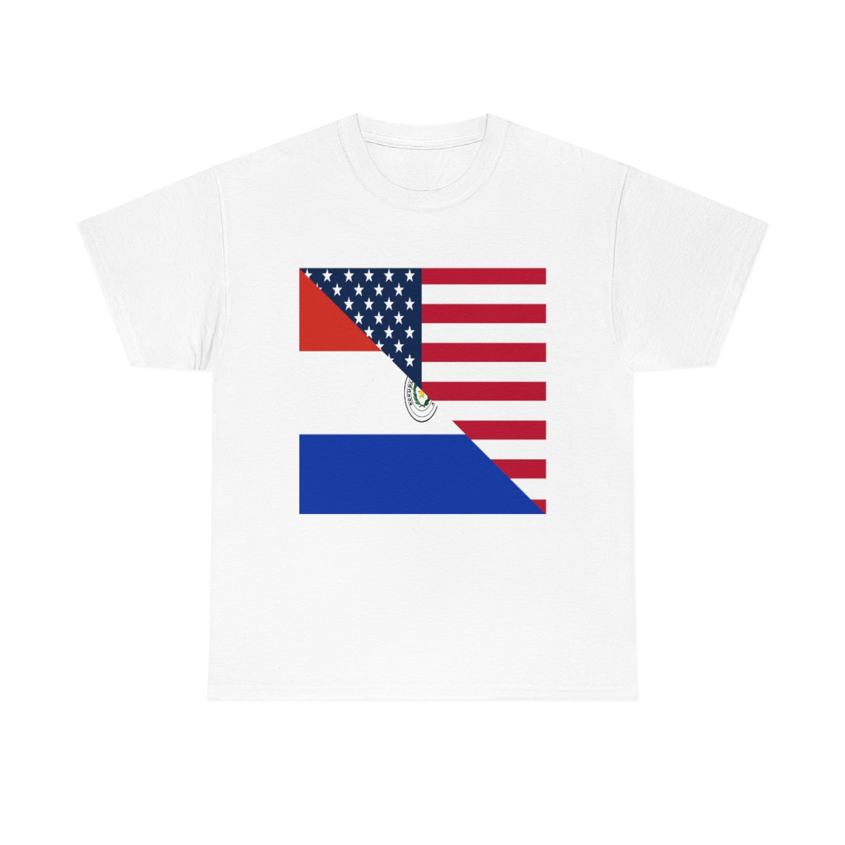 Paraguay American Flag Half Paraguyan USA T-Shirt | Unisex Tee Shirt