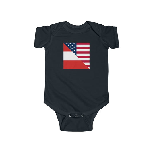 Austria American Flag Baby Bodysuit | Unisex Austrian USA