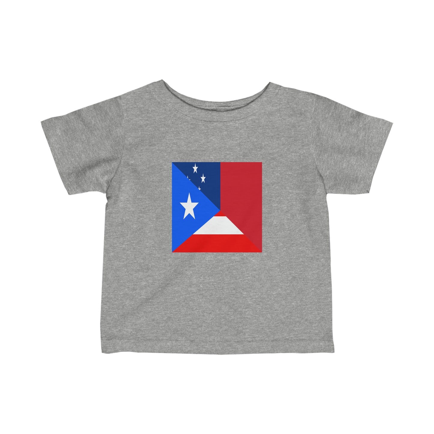 Infant Puerto Rico Samoa Flag Half Puerto Rican Samoan Toddler Tee Shirt