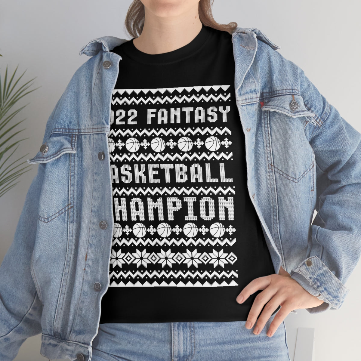 Fantasy Basketball Champion 2022 Ugly Christmas Tee Shirt | Unisex Champ T-Shirt