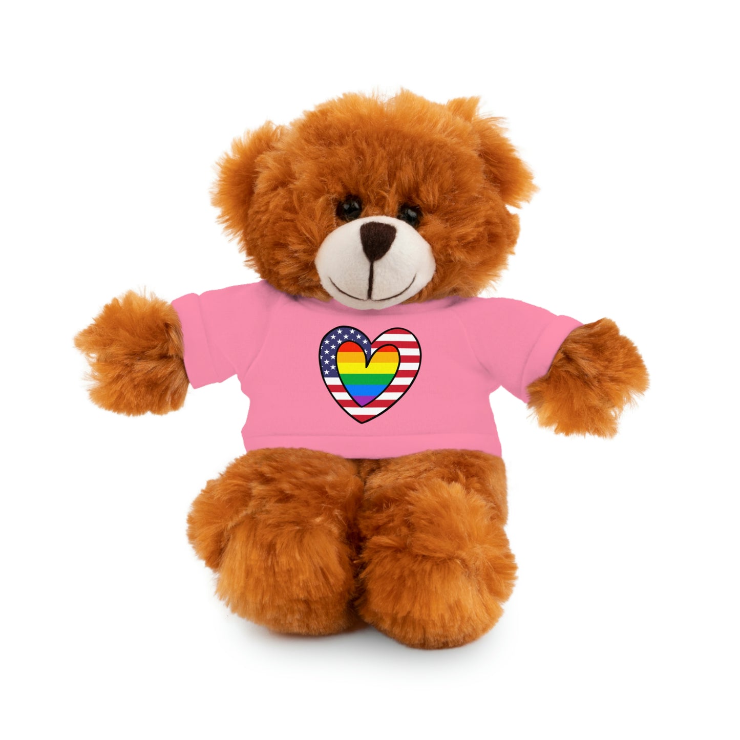 Rainbow Flag Stuffed Animals with Tee Shirt | LGBTQ Pride Valentines Day