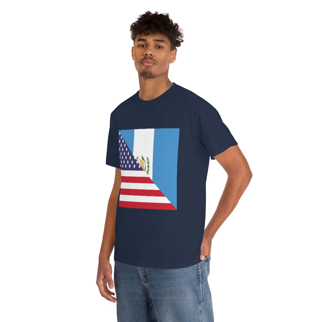 Guatemalan American Flag Tee Shirt | Unisex Guatemala USA Tshirt