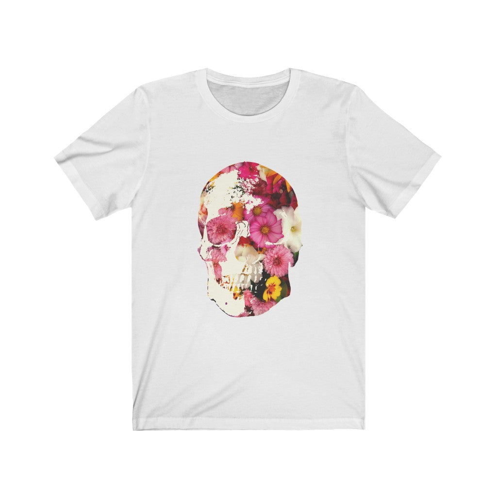 Floral Skull T-Shirt | Flowers Unisex Men Women Tee Shirt