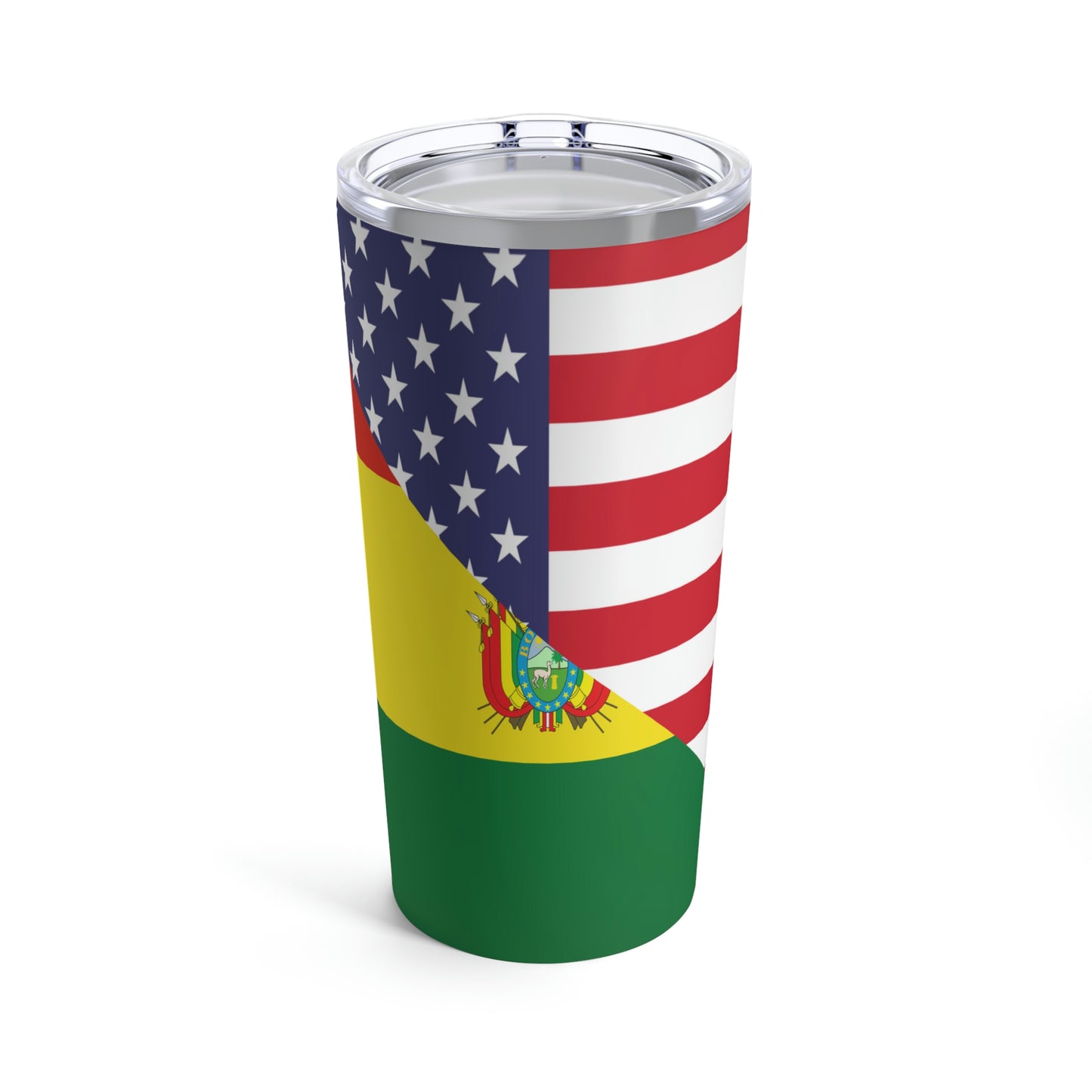 Bolivian American Flag Bolivia USA Half Tumbler 20oz