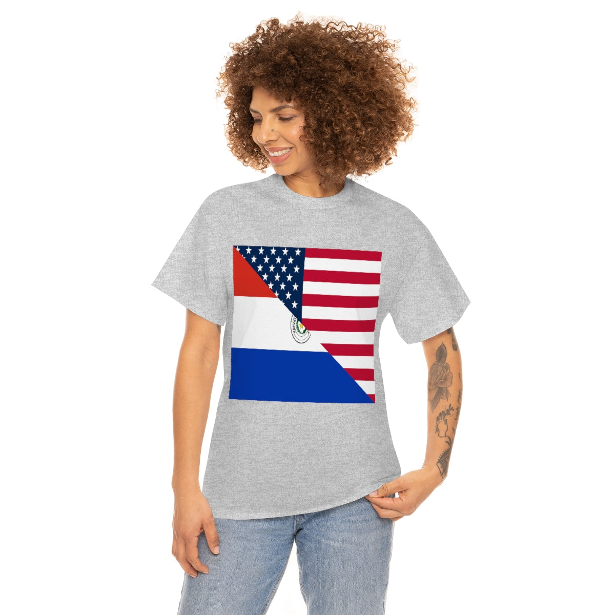 Paraguayan American Flag T-Shirt | Unisex Paraguay USA Tee Shirt