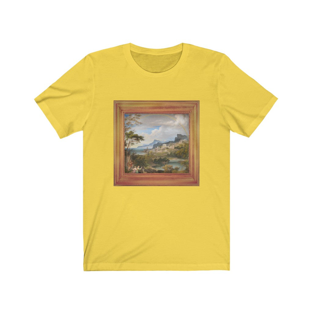 Heroic Landscape with Rainbow by Joseph Anton Koch |  Men Women T-Shirt