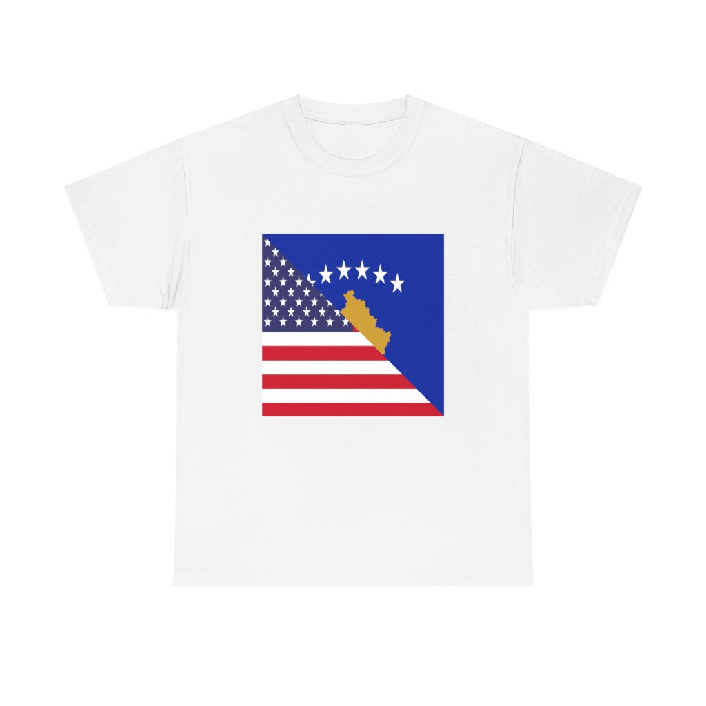 Kosovo American Flag Shirt | Unisex Kosovar USA Men Women TShirt