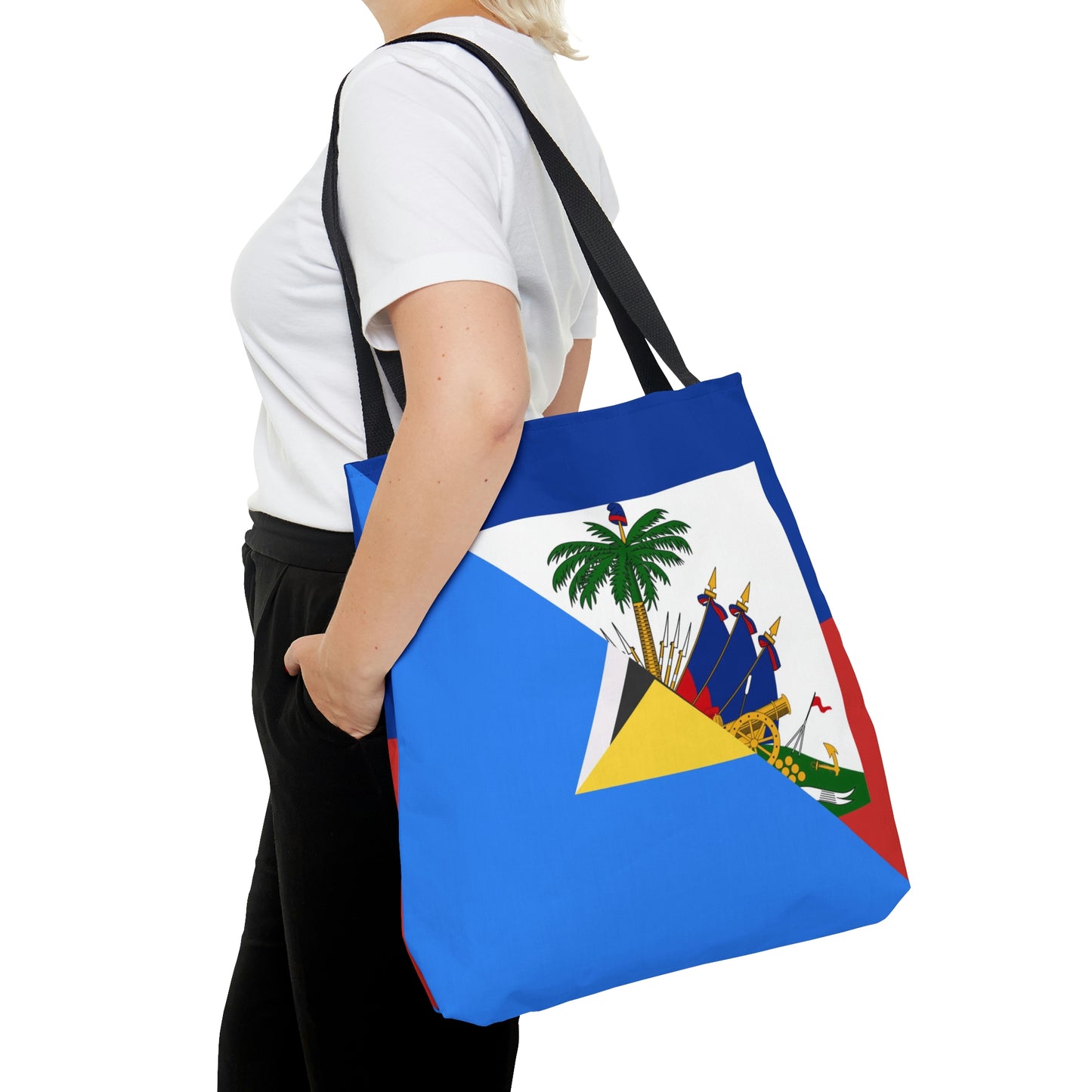 Haiti St Lucia Flag Haitian Tote Bag | Shoulder Bag