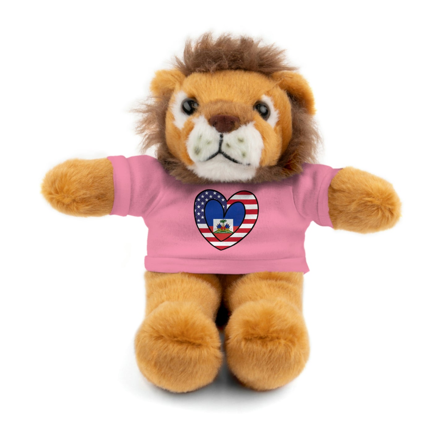 Haitian American Valentines Day Gift Stuffed Animal | Haiti USA Flag Toy