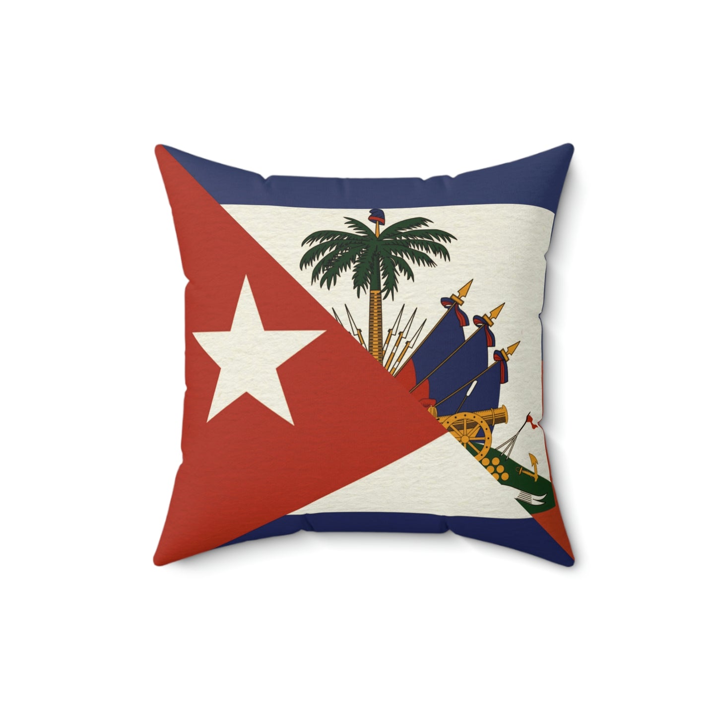 Haiti Cuba Flag | Haitian Cuban Ayiti Cubano Spun Polyester Square Pillow