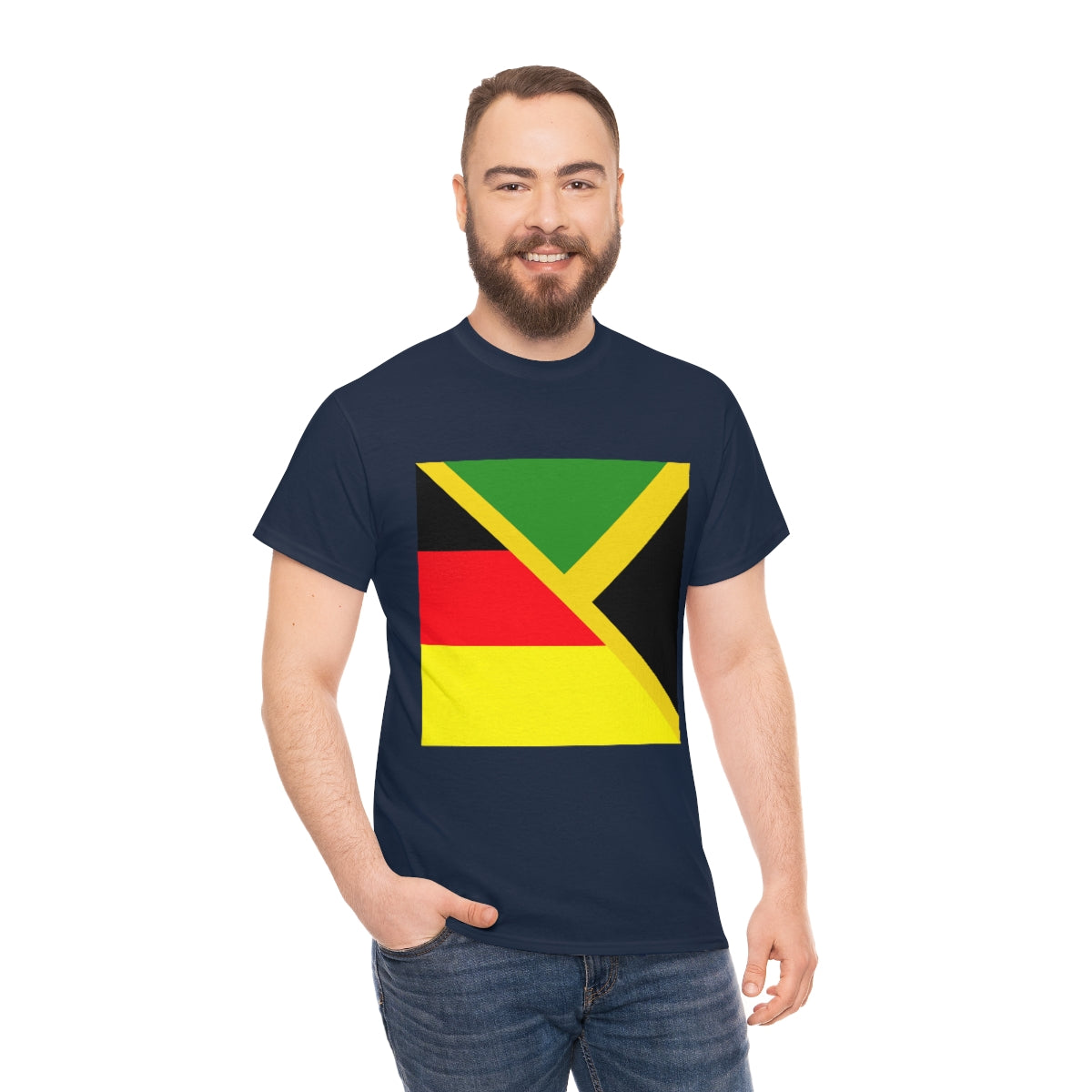 Jamaican German Flag Tee Shirt | Unisex Jamaica Germany USA Tshirt