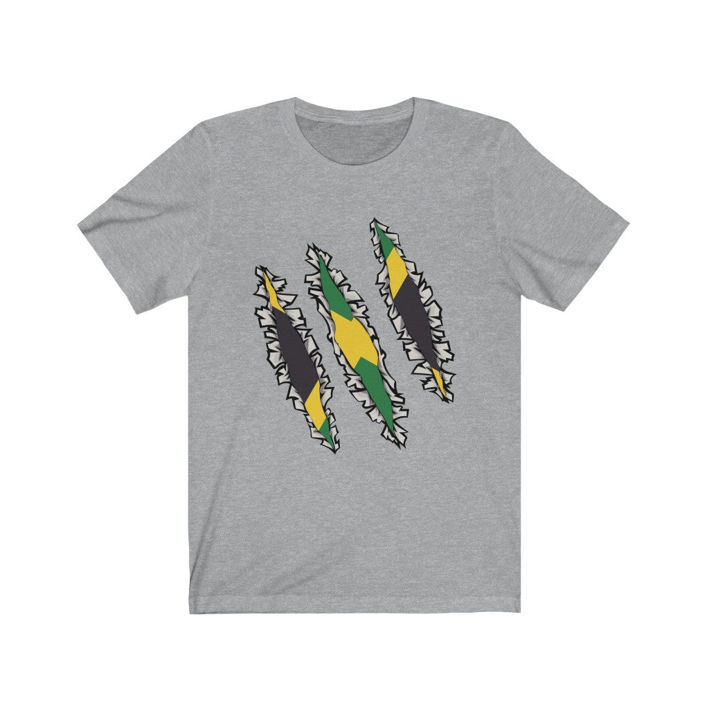 Slashed Jamaican Flag Shirt | Jamaica Tee Men Women Clothing