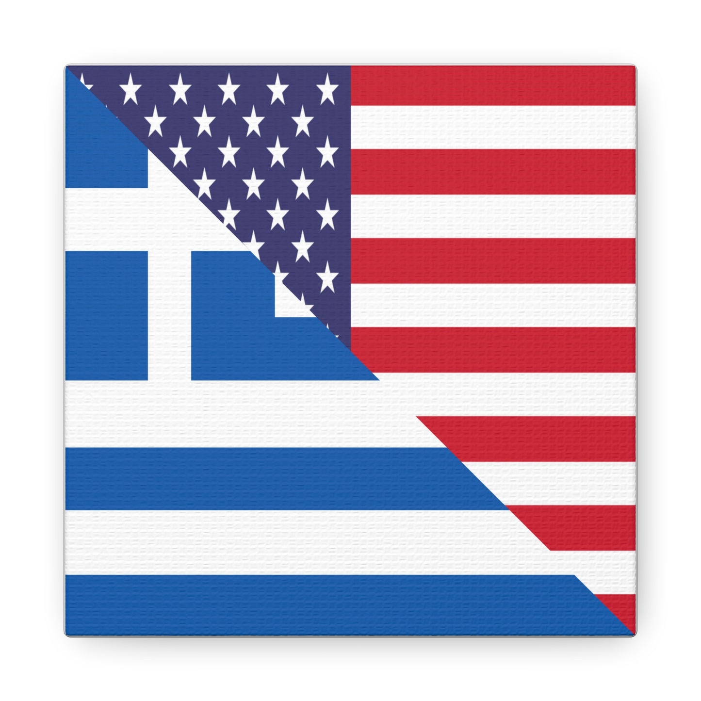 Greece American Flag Greece USA Canvas Gallery Wraps | Wall Art