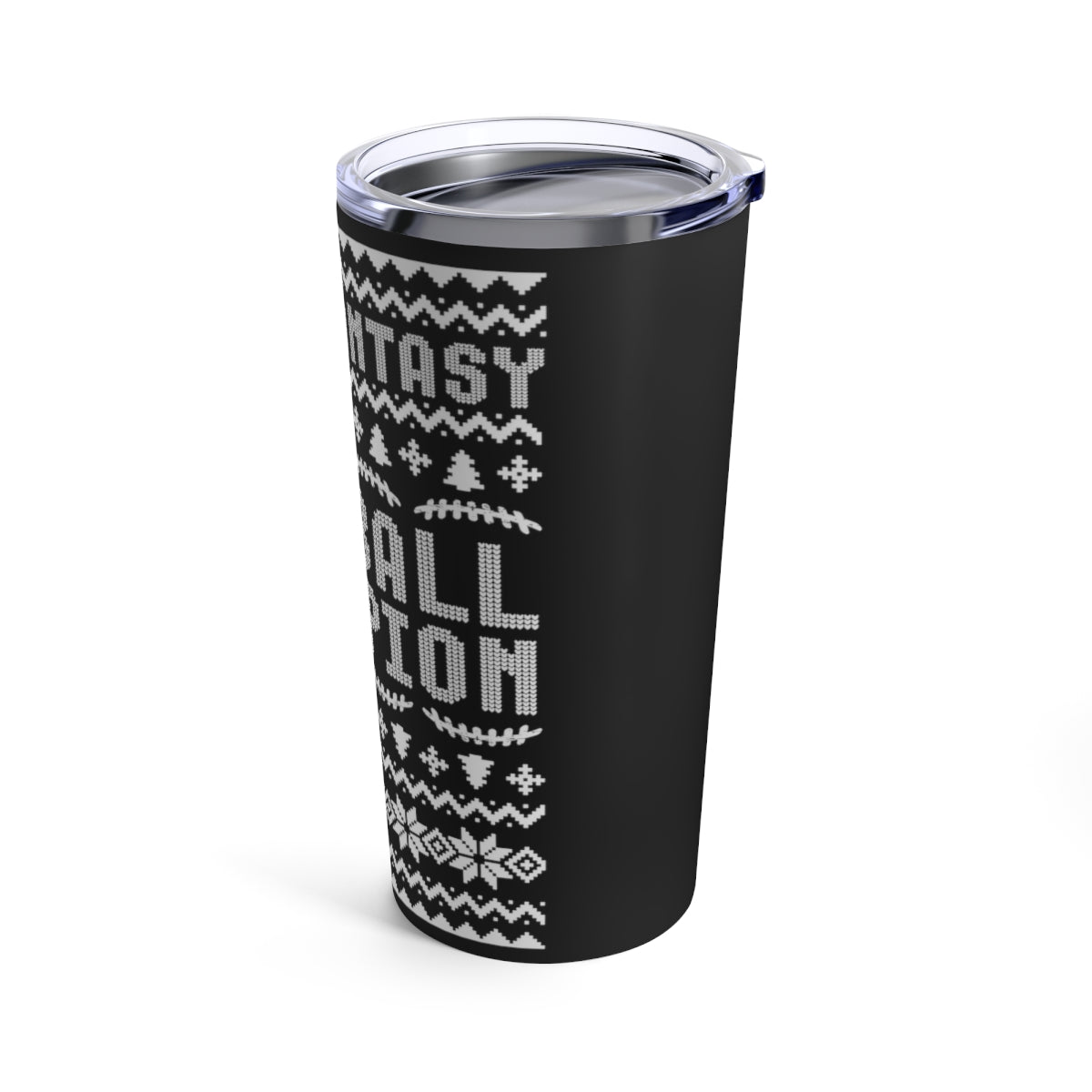 2022 Fantasy Football Champion Ugly Holiday Christmas Champ Tumbler 20oz Beverage Container