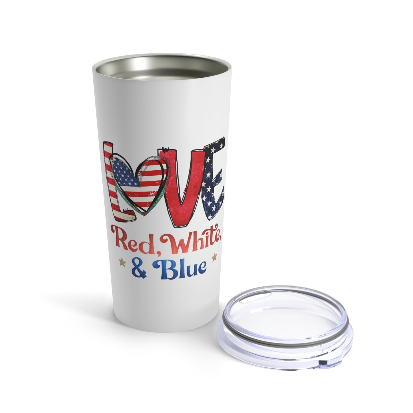 Love Red White And Blue Tumbler 20oz