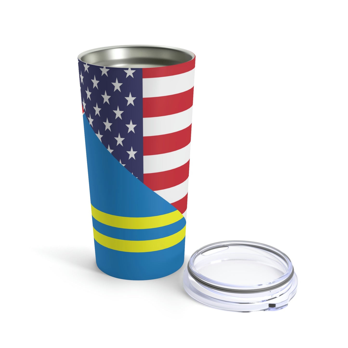 Aruba American Flag Aruban USA Tumbler 20oz