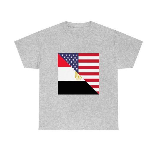 Egyptian American Flag Unisex Tee Shirt | Egypt Tshirt