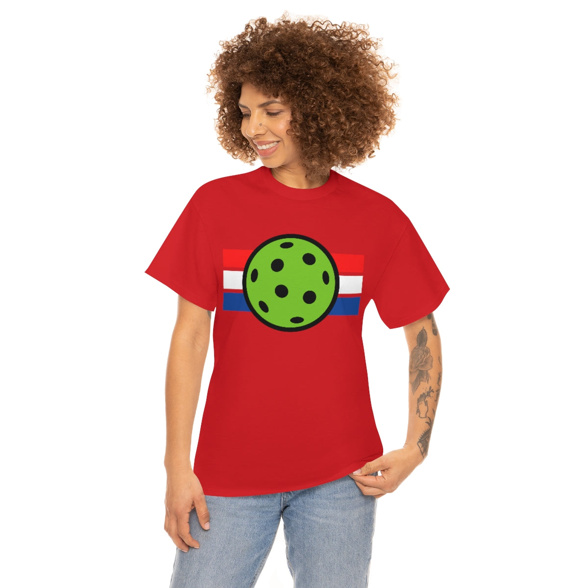 Pickleball Red White and Blue Tee Shirt | Unisex Pickle Ball T-Shirt