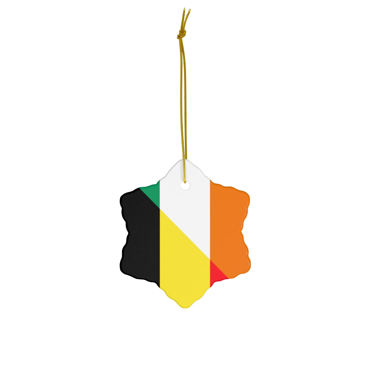 Irish German Flag Ceramic Ornaments | Ireland Germany Holiday Christmas Tree