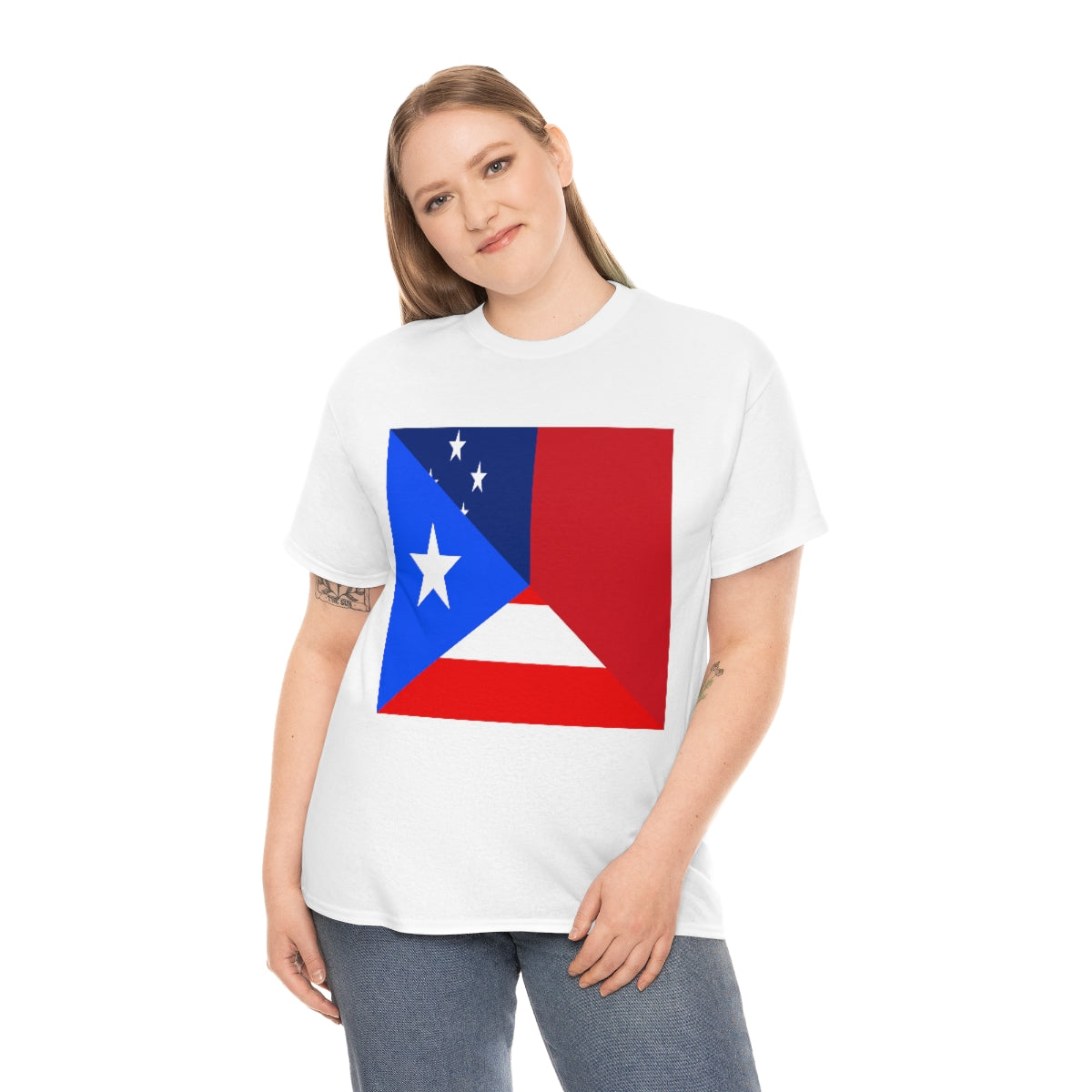 Puerto Rico Samoa Flag Half Puerto Rican Samoan T-Shirt | Unisex Tee Shirt