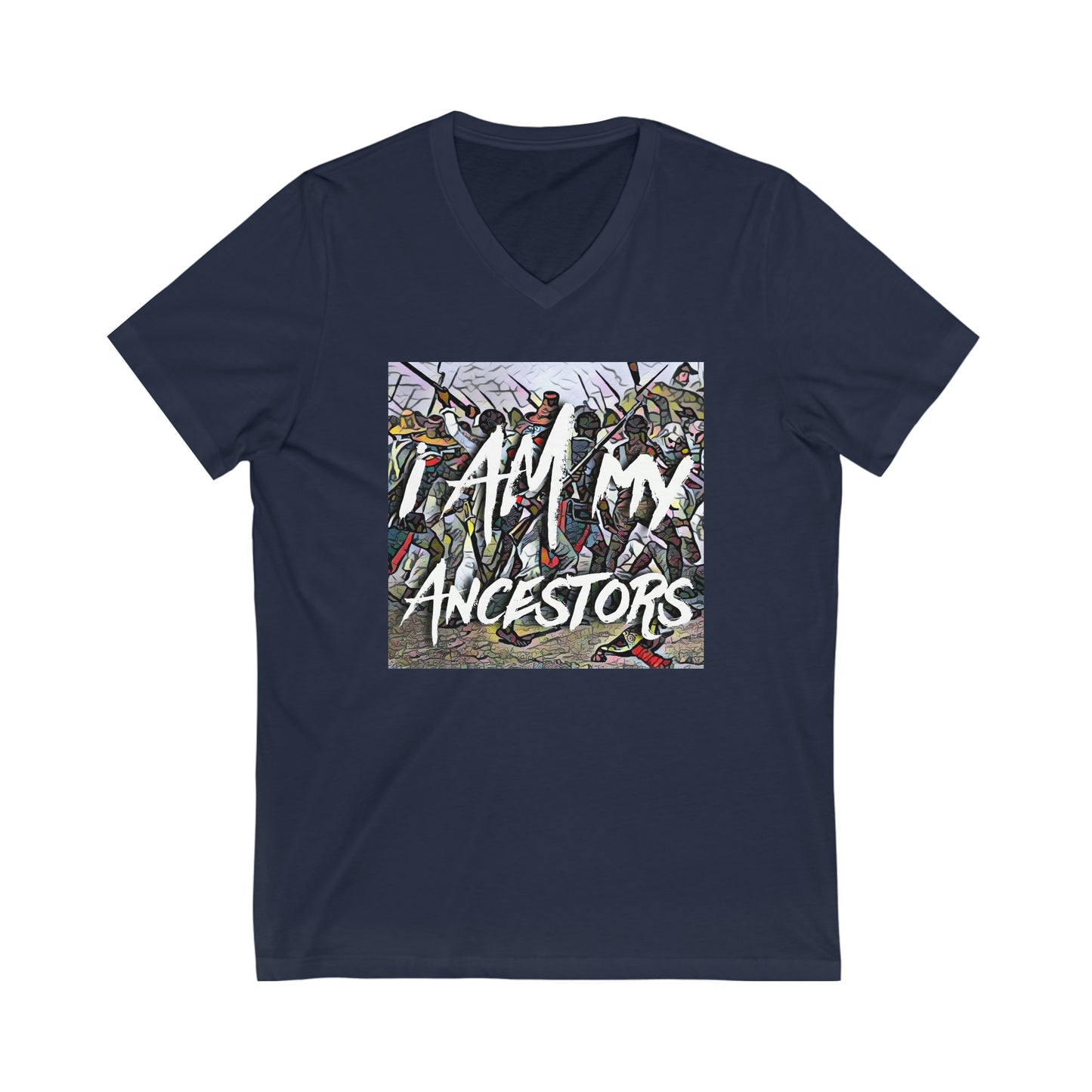 I Am My Ancestors Painting | Represent the Past in the Present V-Neck T-Shirt | Unisex Vee Shirt