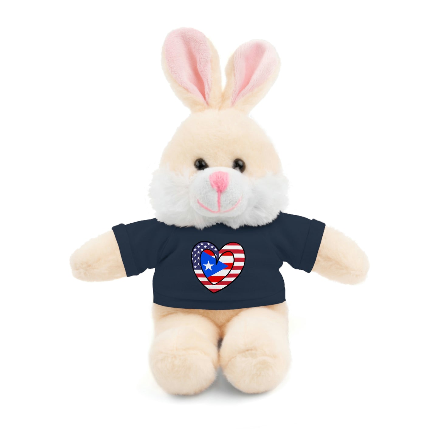 Puerto Rican American Valentines Day Gift Stuffed Animal | PR USA Flag Toy