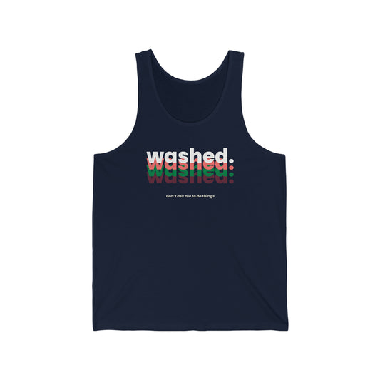 WASHED Dont Ask Me To Do Things Coral Green Purple Tank Top