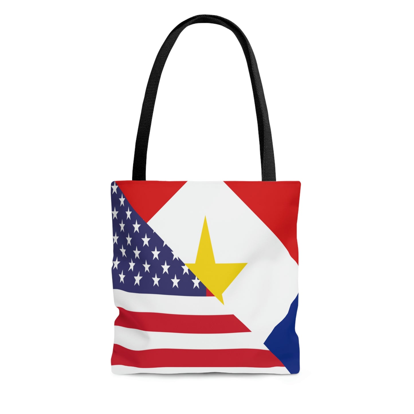 Saba American Flag Half Sabaean USA Tote Bag | Shoulder Bag