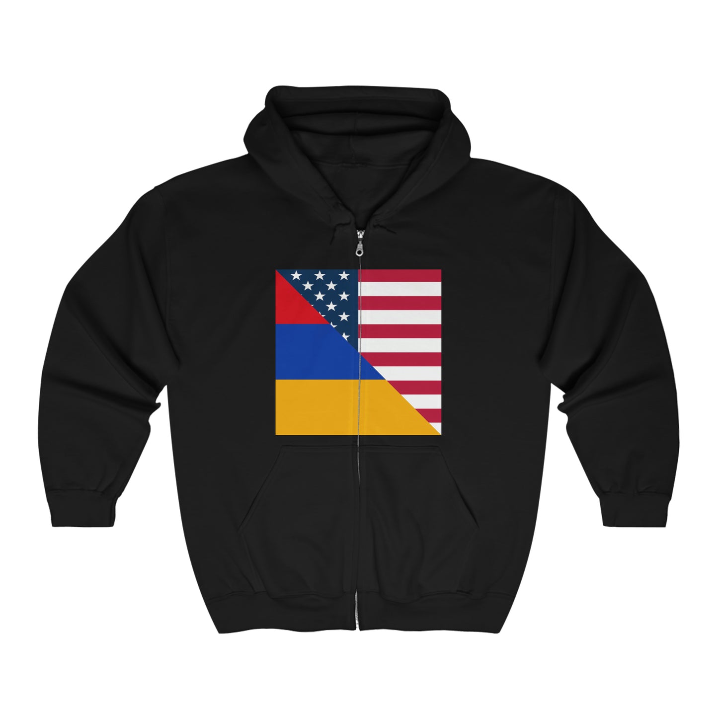 Armenian American Flag Armenia USA Zip Hoodie | Hooded Sweatshirt