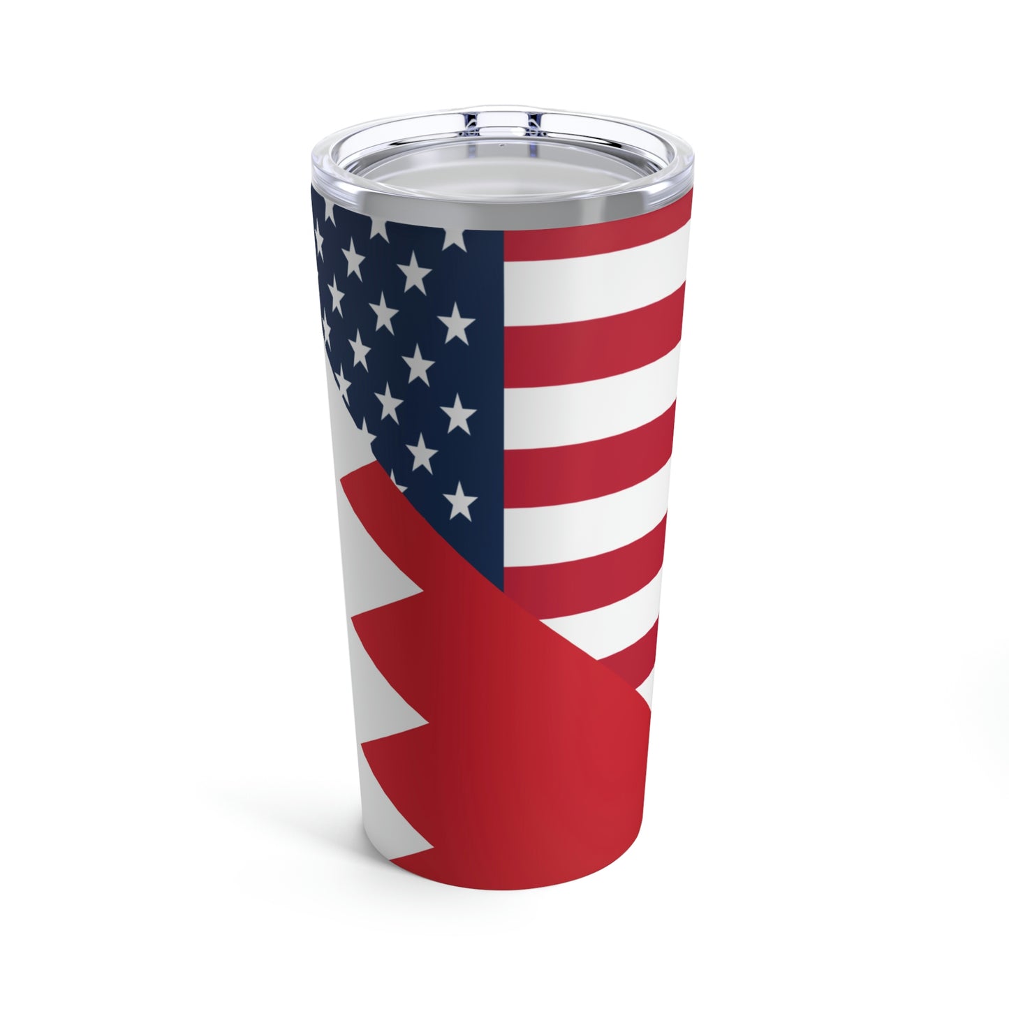 Bahrain American Flag Half Bahraini USA Tumbler 20oz Beverage Container