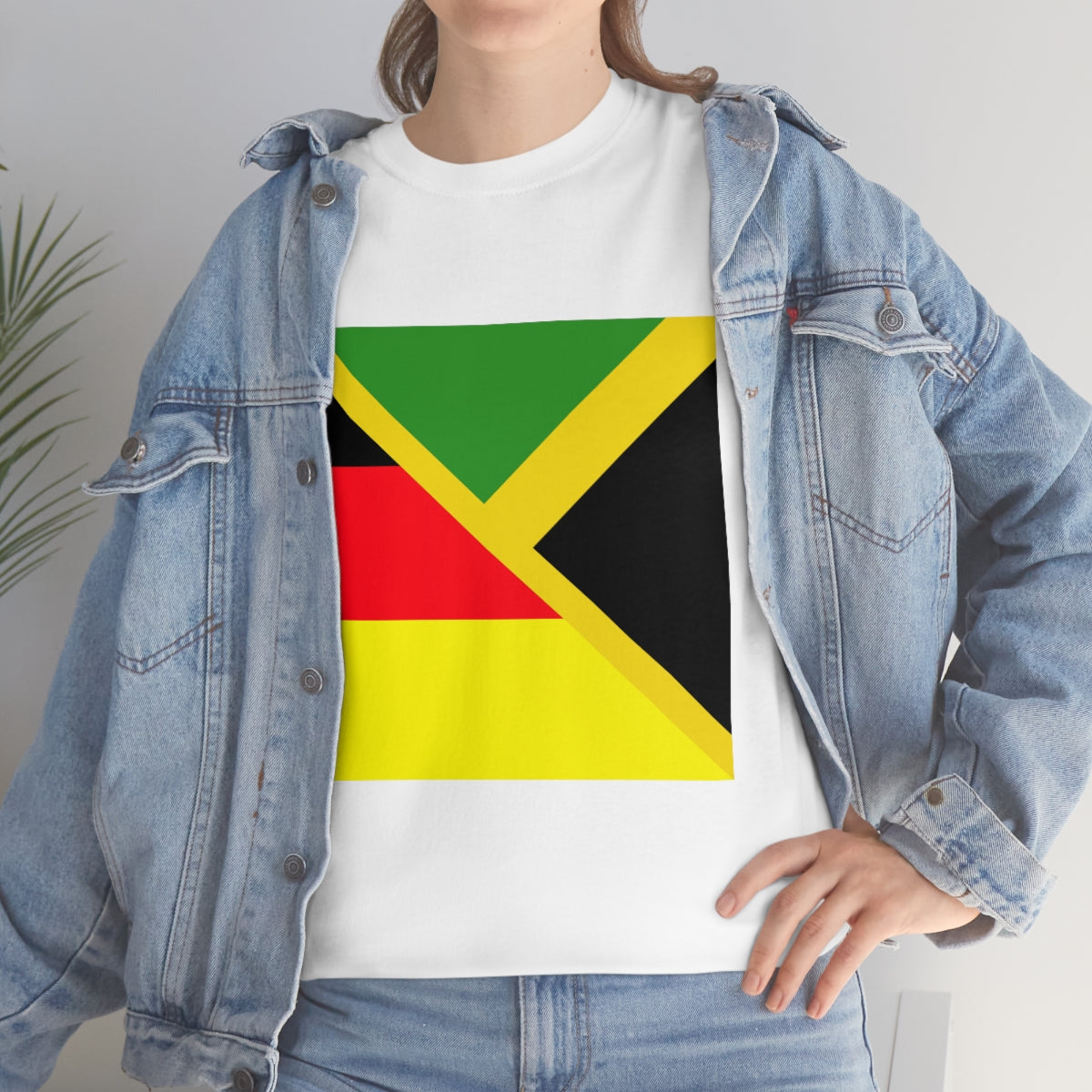 Jamaican German Flag Tee Shirt | Unisex Jamaica Germany USA Tshirt