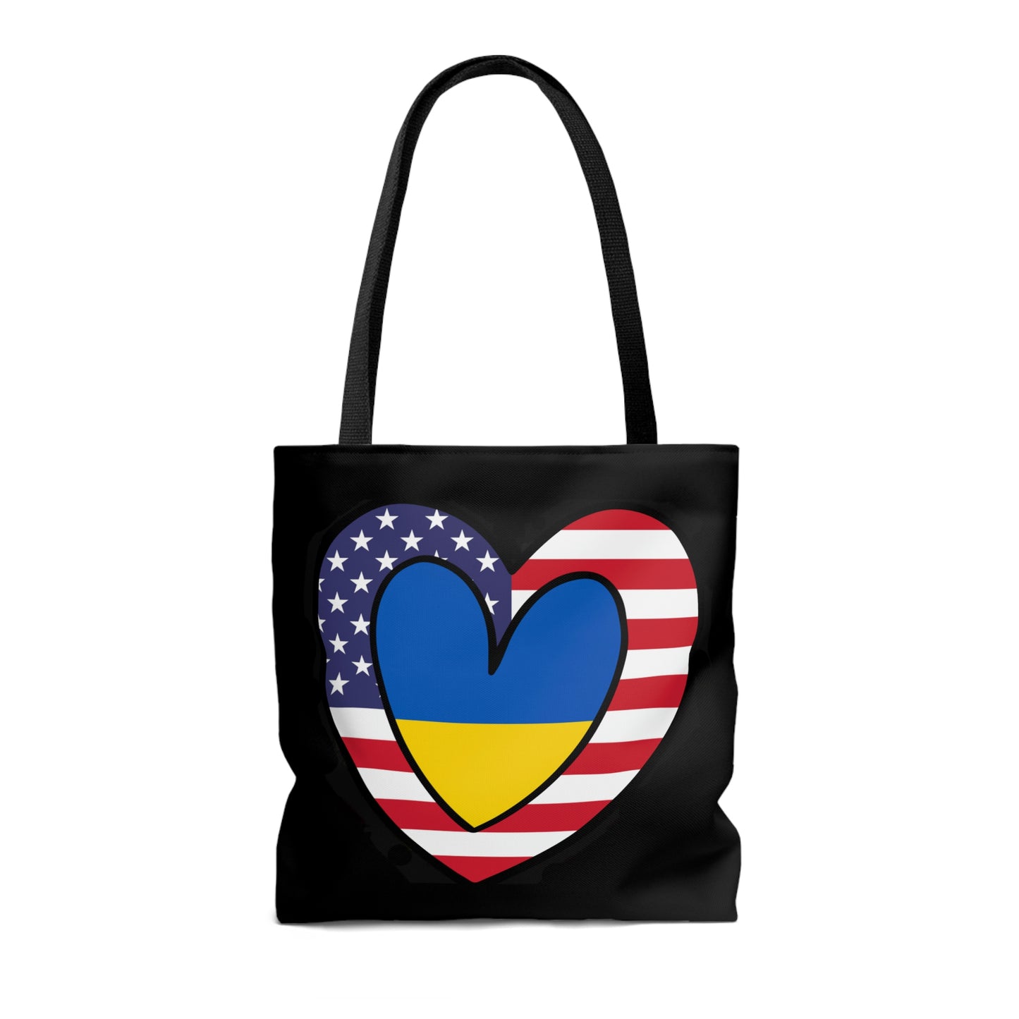 American Ukrainian Flag Inner Heart USA Ukraine  Tote Bag | Shoulder Bag