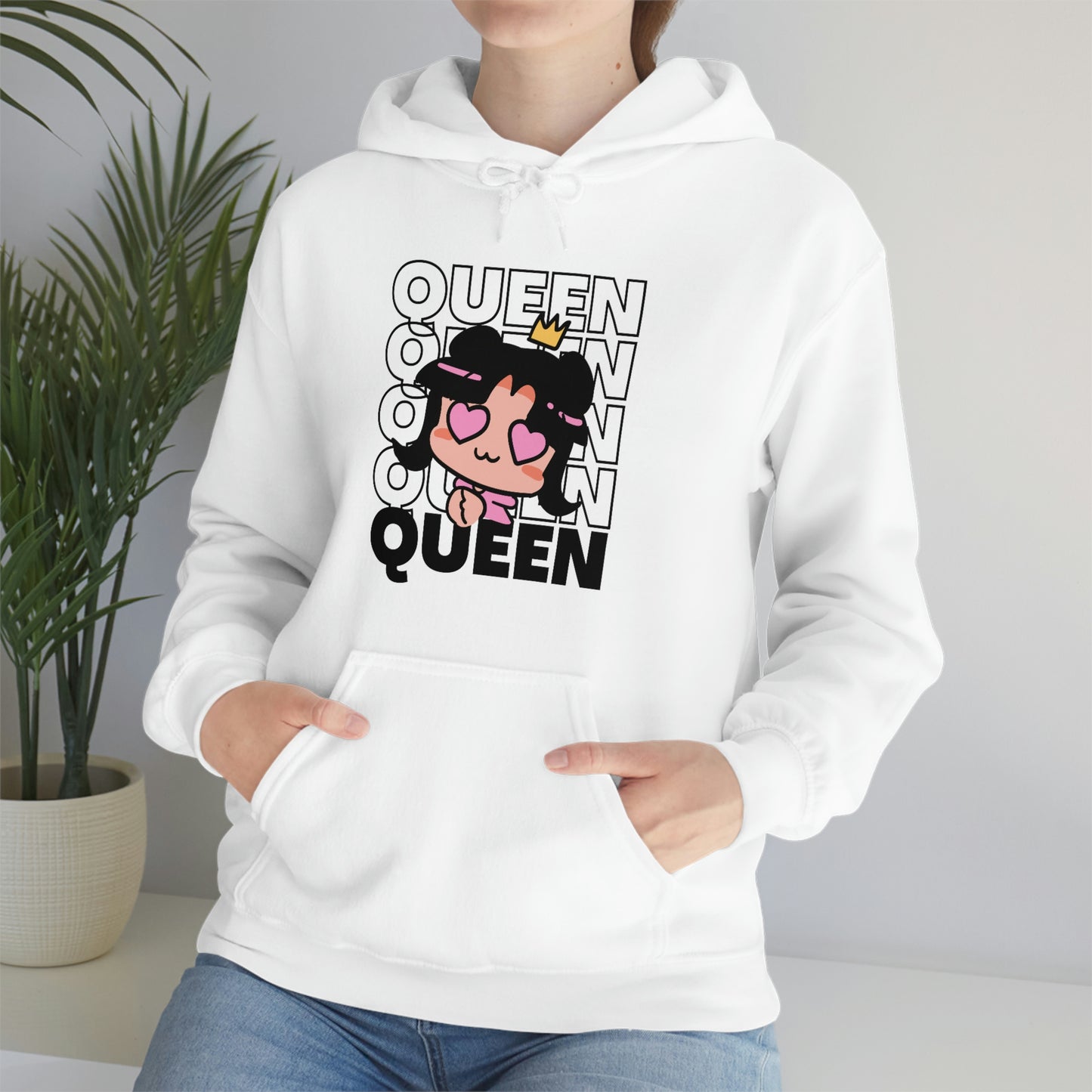 Anime Queen Royalty Crown Hoodie | Unisex Pullover Hooded Sweatshirt