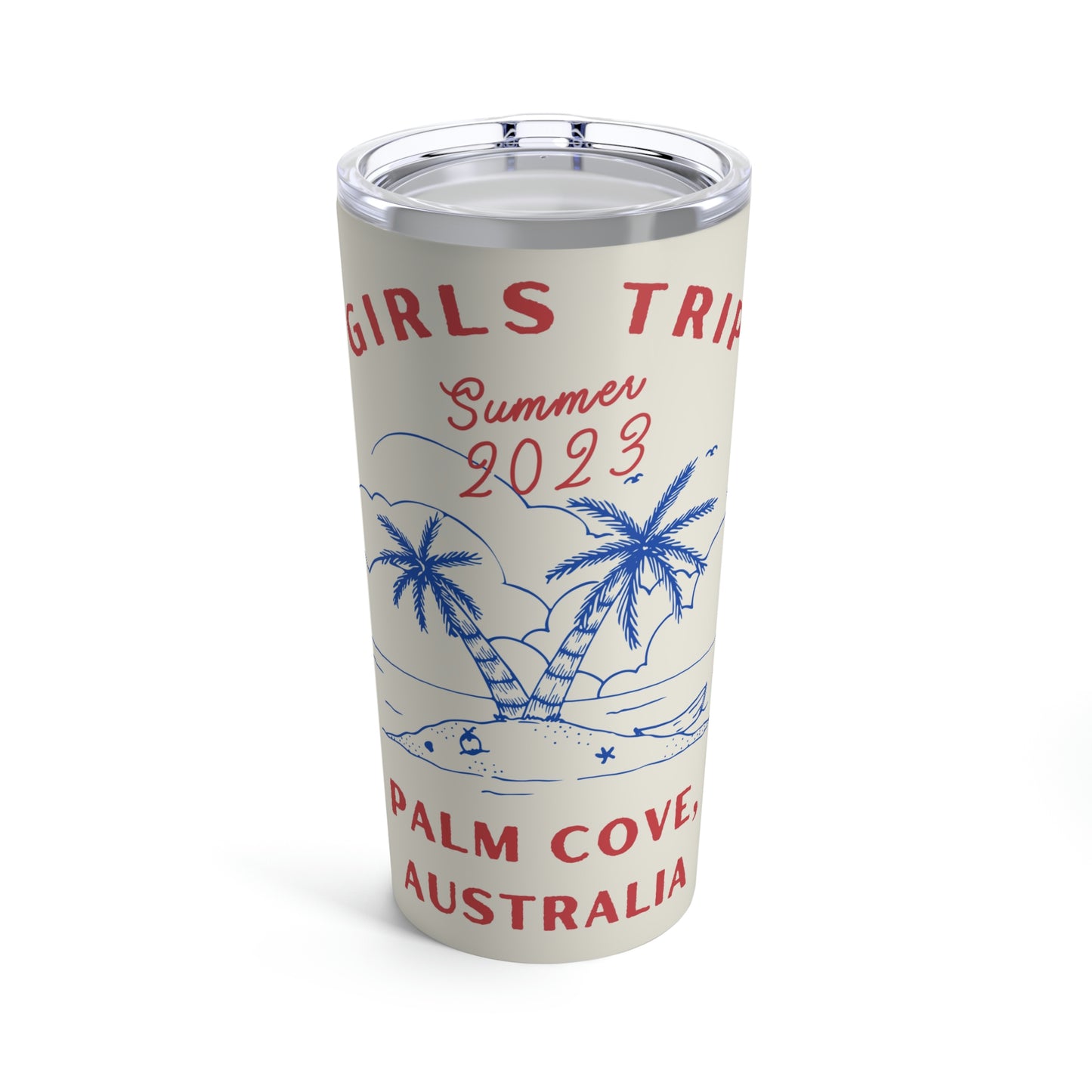 Girls Trip Summer 2023 Palm Cove Australia Tumbler 20oz Beverage Container