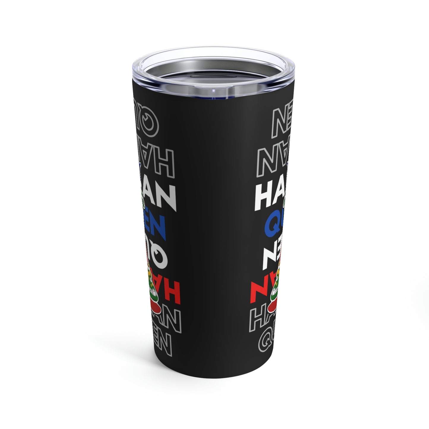 Haitian Queen Chess Piece Text | Haiti Flag Tumbler 20oz