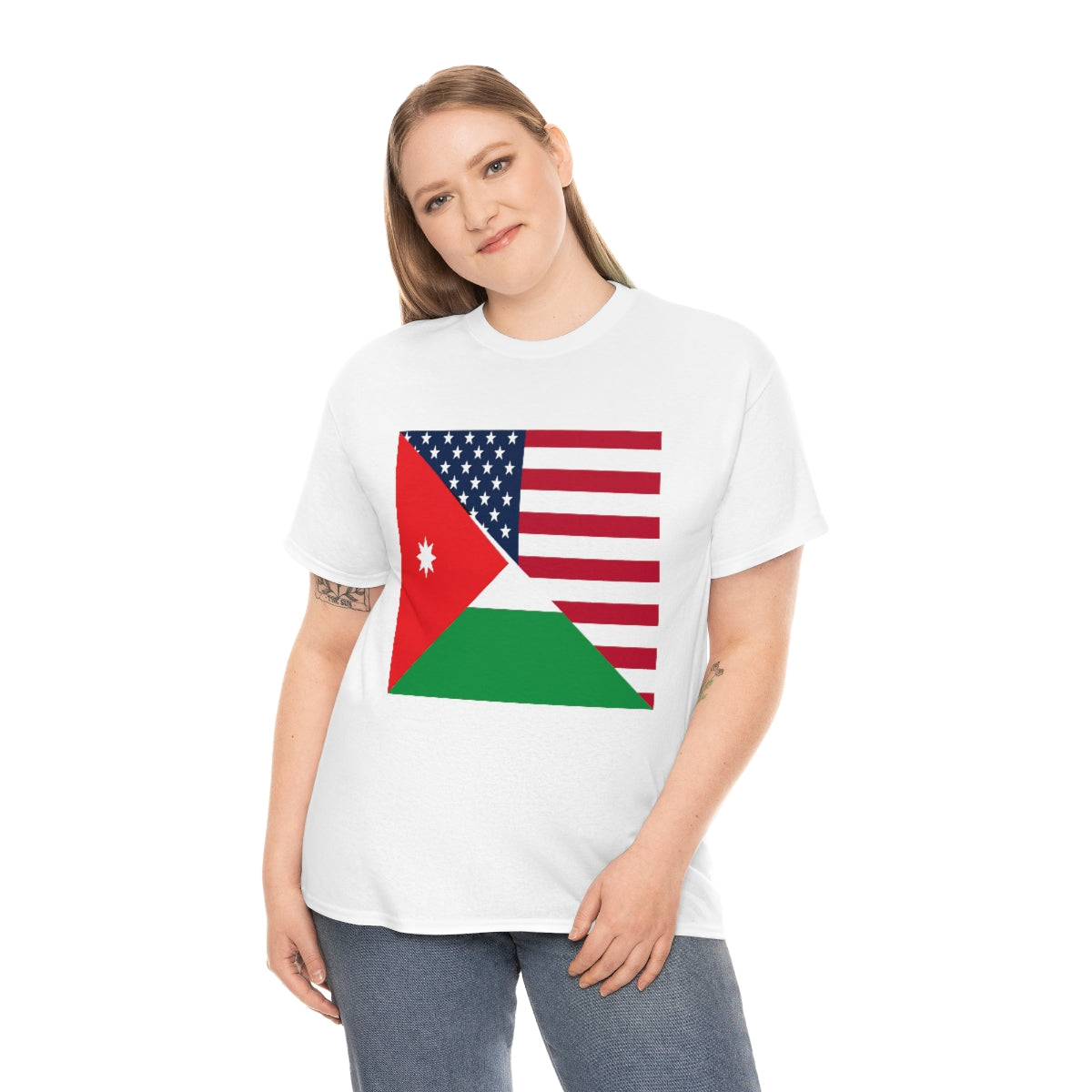 Jordan American Flag Half Jordanian USA T-Shirt | Unisex Tee Shirt