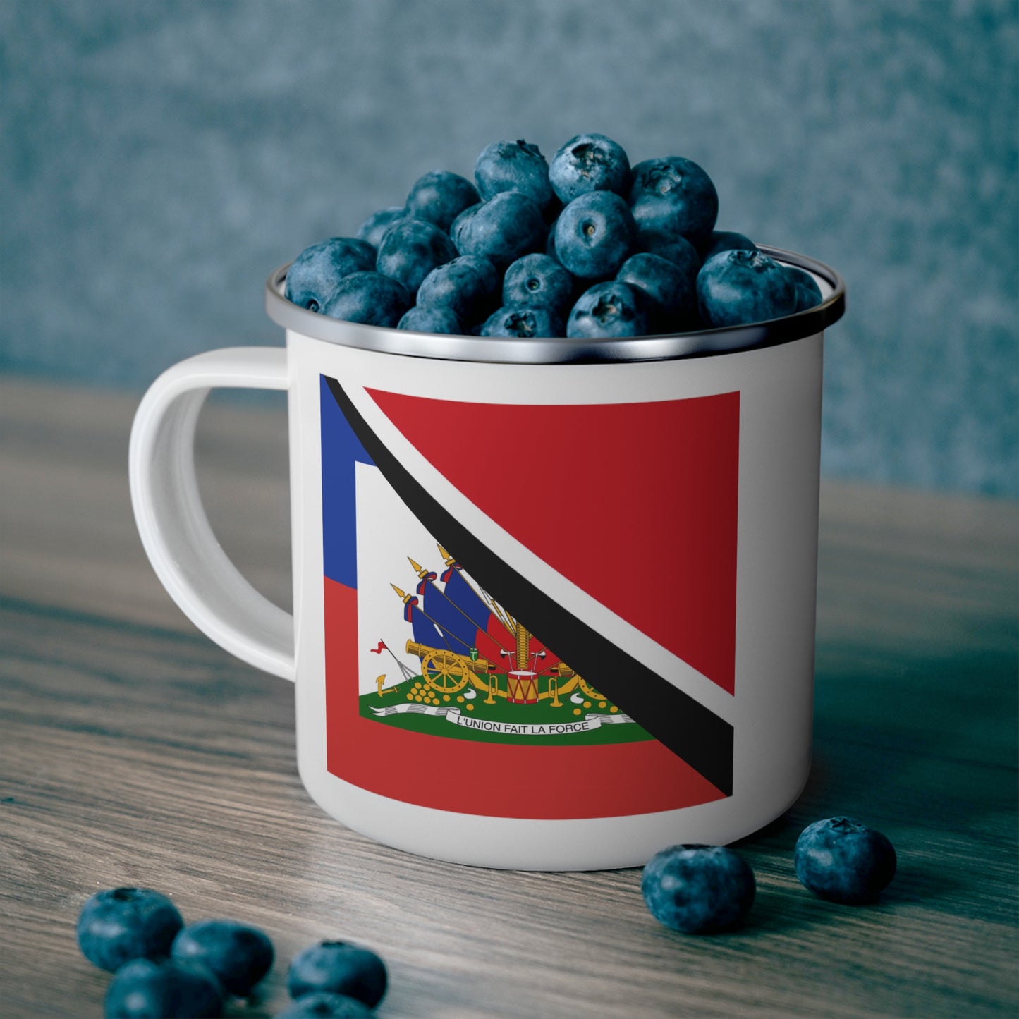 Haitian Trinidad and Tobago Flag Haitian Trini 12oz Enamel Mug