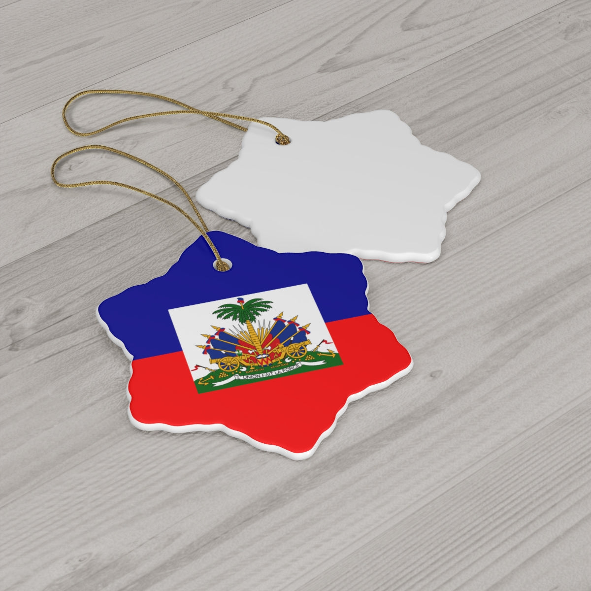 Haiti Flag Ceramic Ornaments | Haitian Christmas Tree