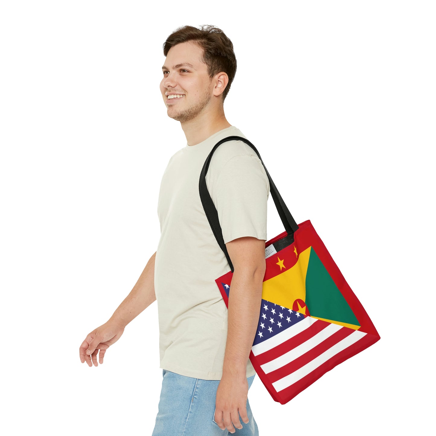 Grenadan American Flag Half Grenada USA Tote Bag | Shoulder Bag