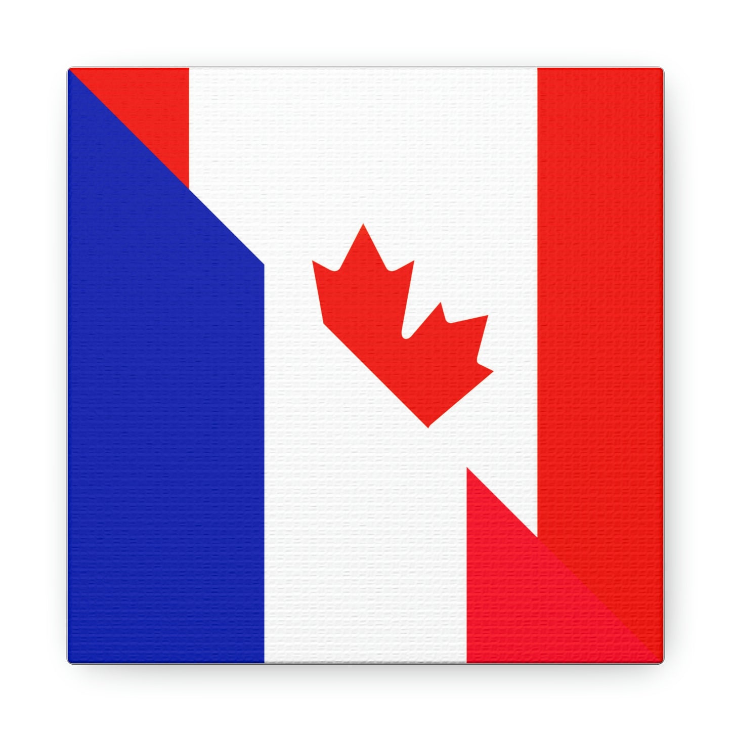 French Canadian Flag France Canada Canvas Gallery Wraps | Wall Art