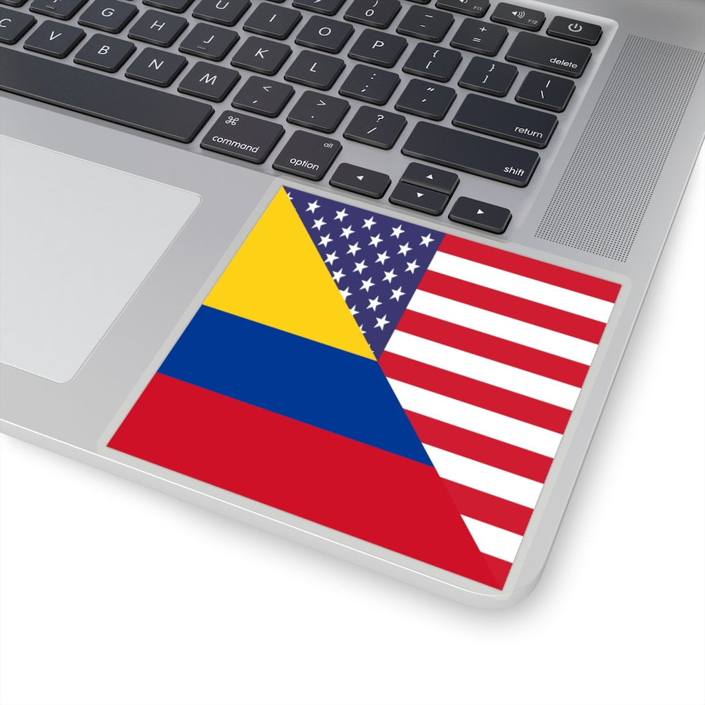 Colombian American Flag Sticker | Colombia USA Stickers