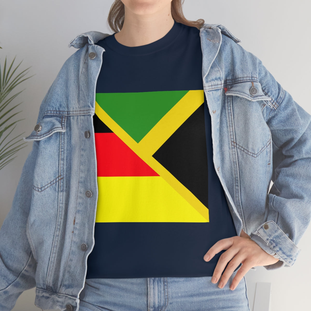 Jamaican German Flag Tee Shirt | Unisex Jamaica Germany USA Tshirt