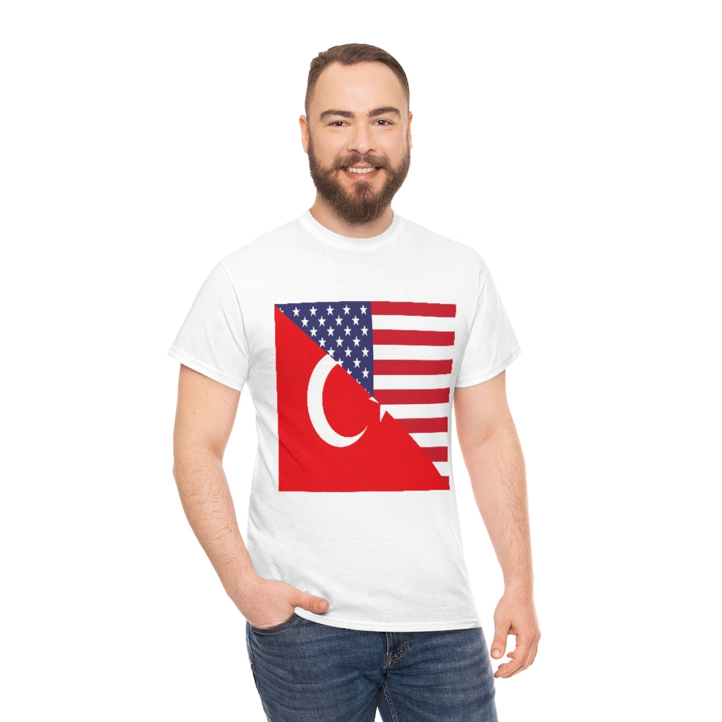 Turks American Flag Tee Shirt | Unisex Turkey USA Tshirt