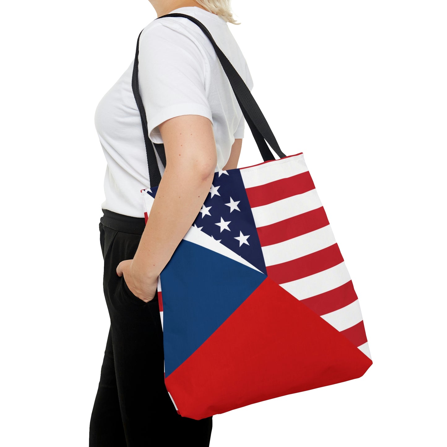 Czech Republic American Flag Czechia USA  Tote Bag | Shoulder Bag