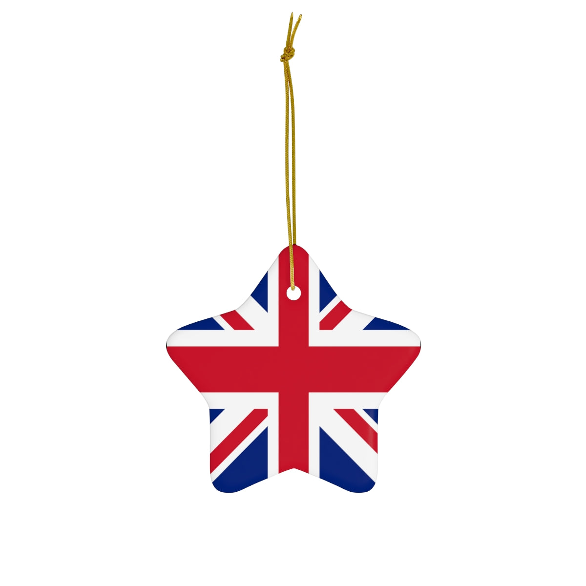 UK Flag British Ceramic Ornaments | United Kingdom Happy Christmas Tree