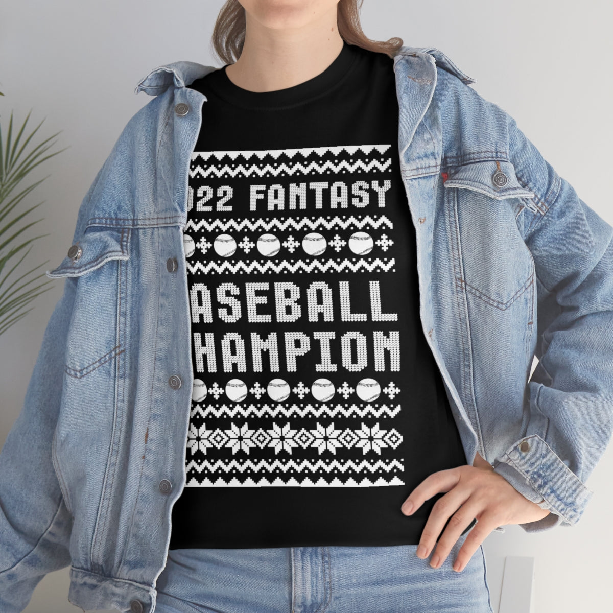 Fantasy Baseball Champion 2022 Ugly Christmas Tee Shirt | Unisex Champ T-Shirt